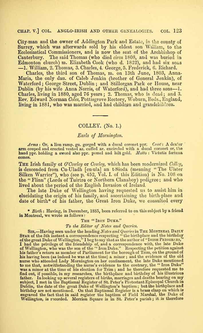 C:\Users\Virginia Rundle\Documents\Ancestry\Cranwill\Irish Pedigrees Colley Irish pedigrees; or, The origin and stem of the Irish nation published by O'Hart John 1892\150-thumb_709.jpg