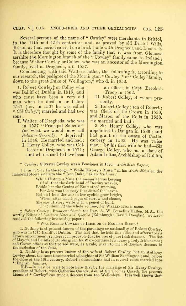 C:\Users\Virginia Rundle\Documents\Ancestry\Cranwill\Irish Pedigrees Colley Irish pedigrees; or, The origin and stem of the Irish nation published by O'Hart John 1892\152-thumb_709.jpg