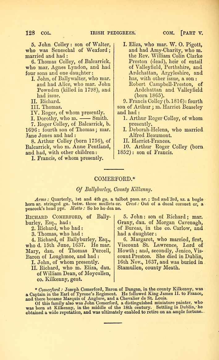 C:\Users\Virginia Rundle\Documents\Ancestry\Cranwill\Irish Pedigrees Colley Irish pedigrees; or, The origin and stem of the Irish nation published by O'Hart John 1892\155-thumb_709.jpg