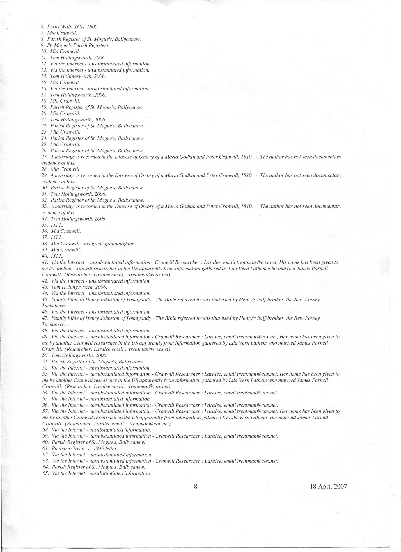 C:\Users\Virginia Rundle\Dropbox\VR\Ancestry Stuff\Kilpatrick\Descendant Chart of John Cranwill by Margaret Greenwood\DJC8.jpg