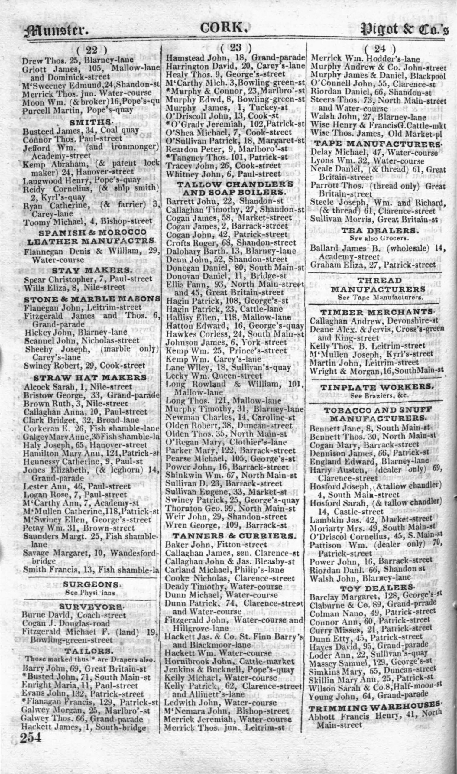 C:\Users\Virginia Rundle\Documents\Ancestry\Wise Files\Wises from Cork\Wises Henry Francis and Thomas James, Cattle Markets Pigot and Co Advert 1824.jpg